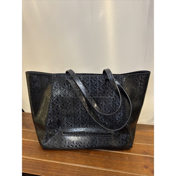 Guess Large Tote Shoulder Bag Black‎ - Picture 3 of 12